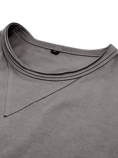 Round Neck Long Sleeve Cotton T-Shirt