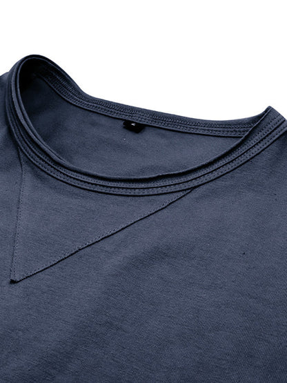 Round Neck Long Sleeve Cotton T-Shirt