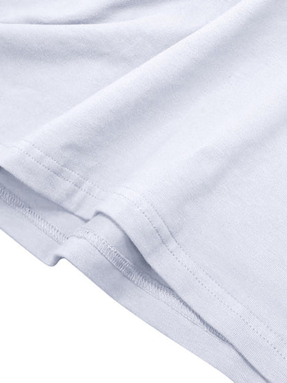 Round Neck Long Sleeve Cotton T-Shirt