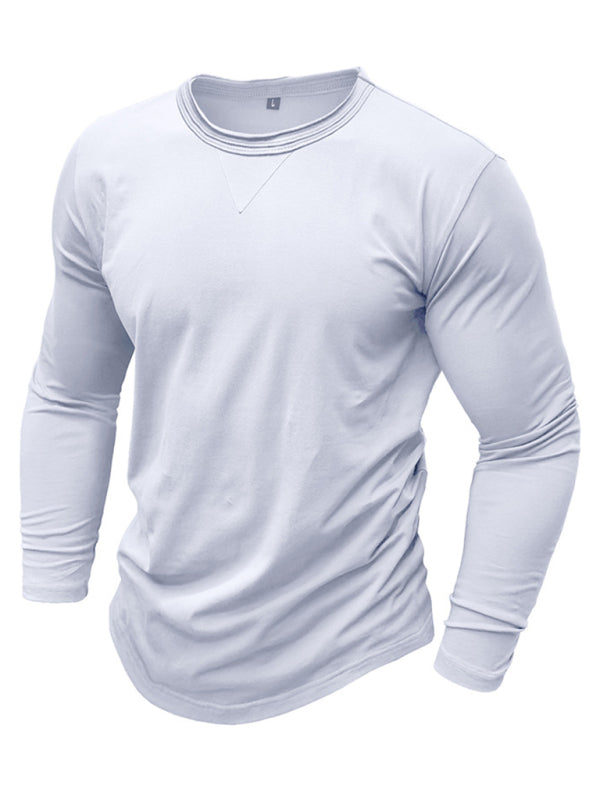 Round Neck Long Sleeve Cotton T-Shirt