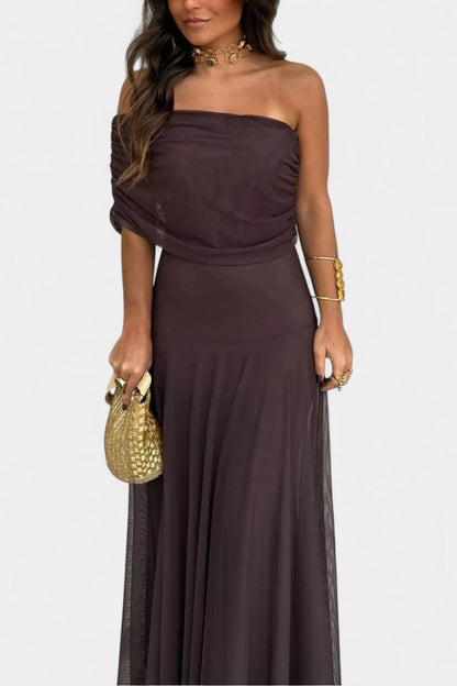 Vestido Maxi Tie-Dye de Un Hombro Jessamy
