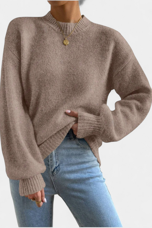 Elara | Pulover din tricot cu mâneci bufante