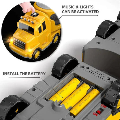 Ultimate Construction Vehicle Play Set with Ramp and Carrier