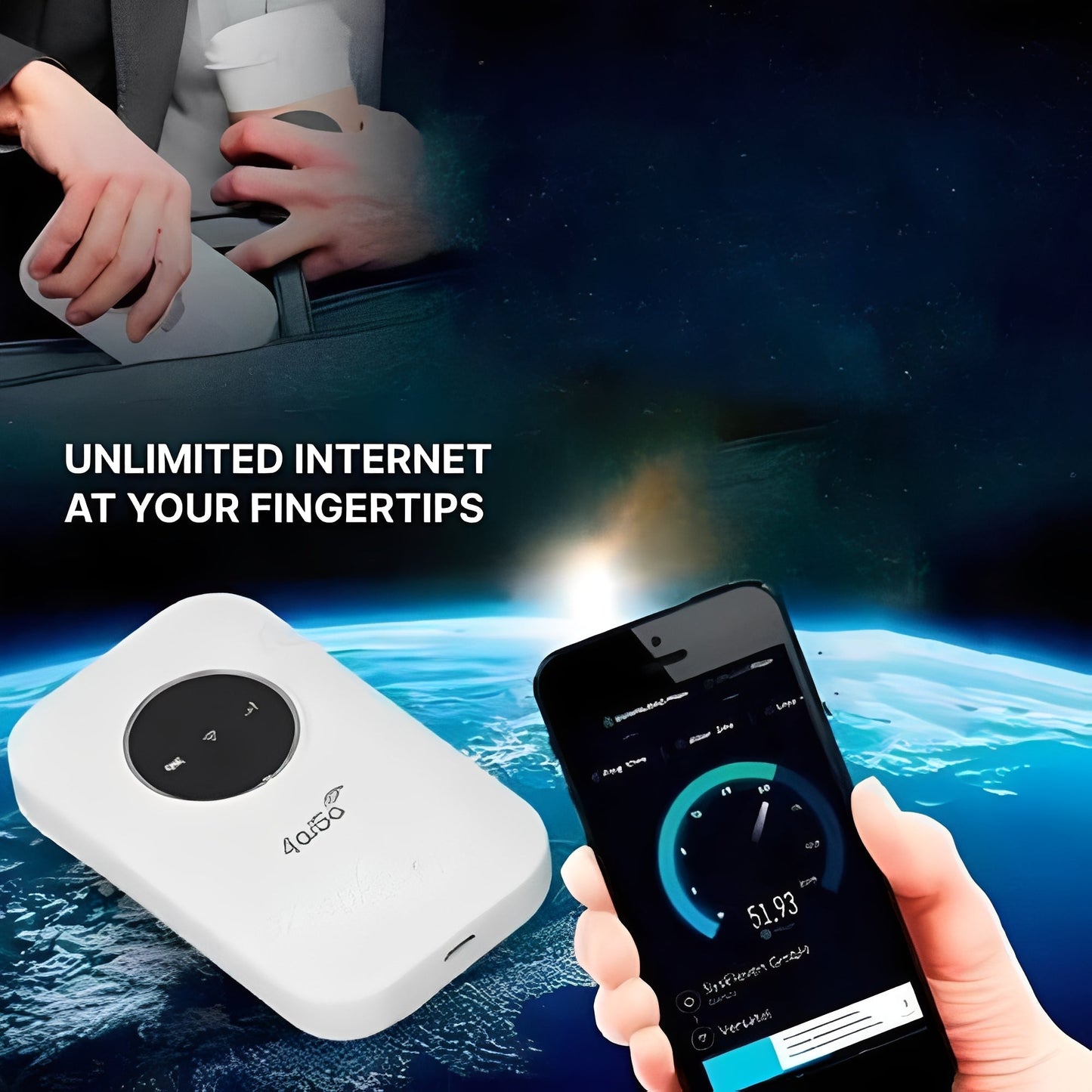 Compact Travel WiFi Hub - Effortless Wireless Connectivity