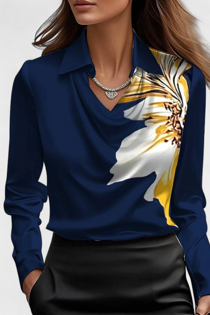 Blusa Dilnaz | Satinada con Escote en Cascada