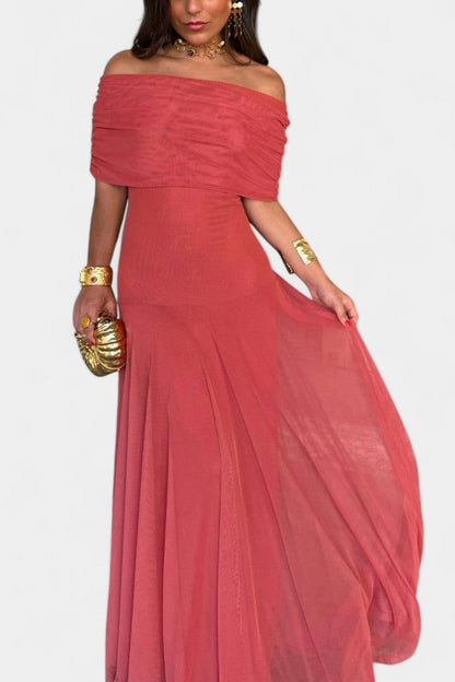 Vestido Maxi Tie-Dye de Un Hombro Jessamy