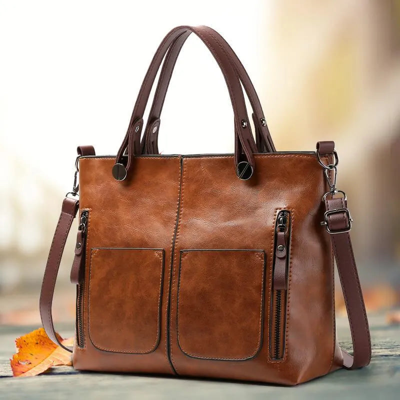 Women's Genuine Leather Shoulder Bag Tote Handbag