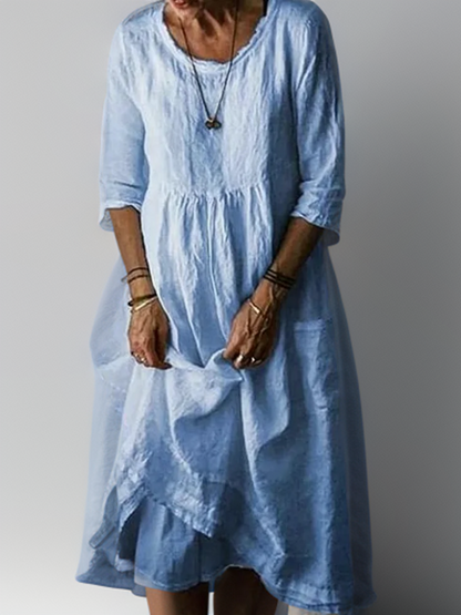Robe Fluide Mi-Mollet Mira