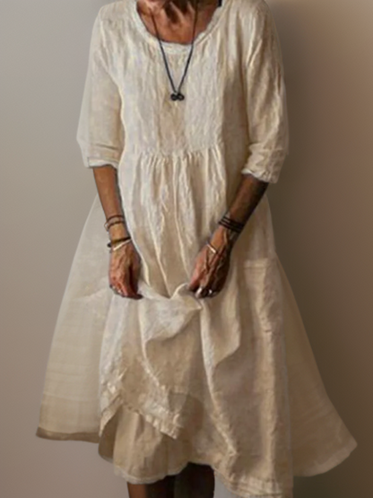 Robe Fluide Mi-Mollet Mira