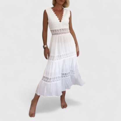 Odette | Women's Sleeveless V Neck Summer Dress