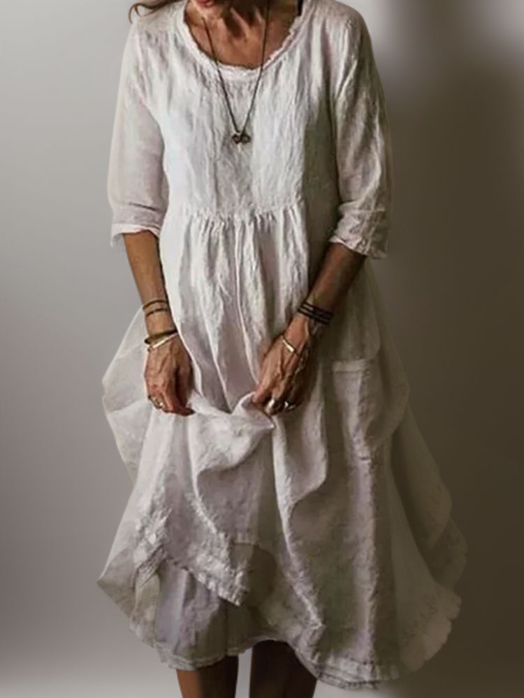 Robe Fluide Mi-Mollet Mira