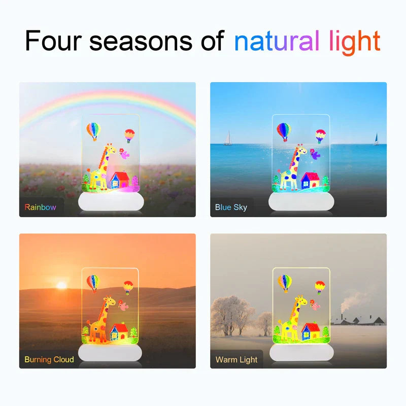 LED DrawingLight™ – Creative Wall Art Night Light for Kids with Glow Pens