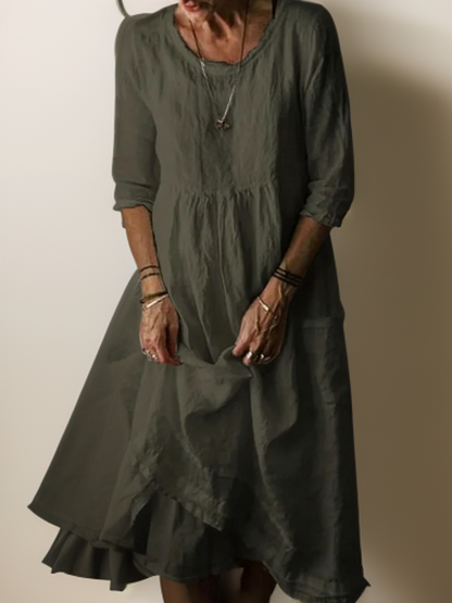 Robe Fluide Mi-Mollet Mira