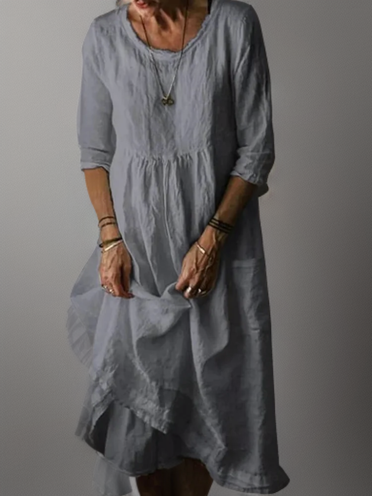 Robe Fluide Mi-Mollet Mira