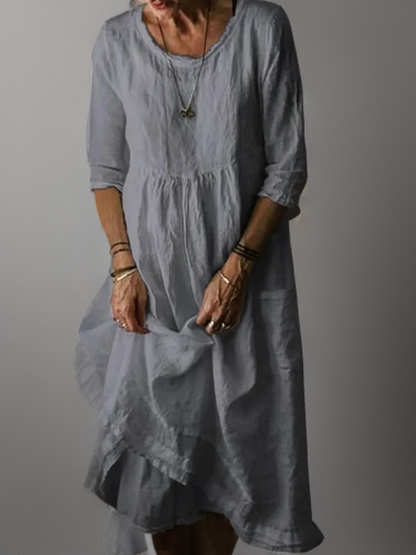 Robe Fluide Mi-Mollet Mira