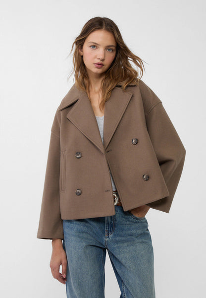 Women’s Lightweight Summer Jacket Elegant Short Double-Breasted Outerwear