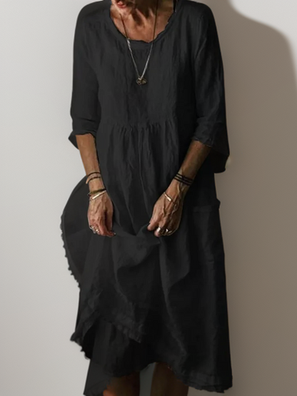 Robe Fluide Mi-Mollet Mira