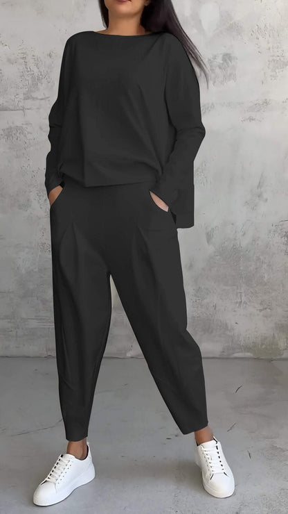 Ensemble deux pièces femme manches longues