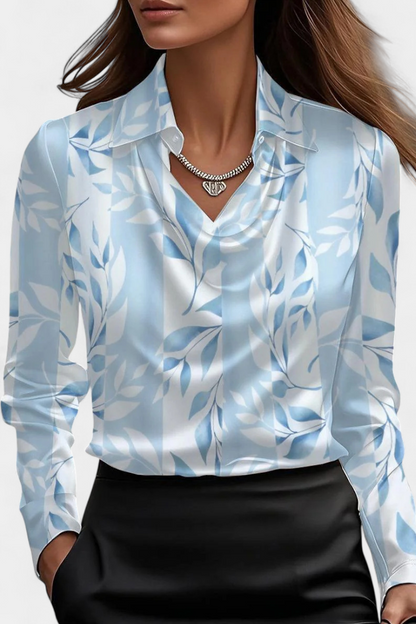 Blusa Dilnaz | Satinada con Escote en Cascada