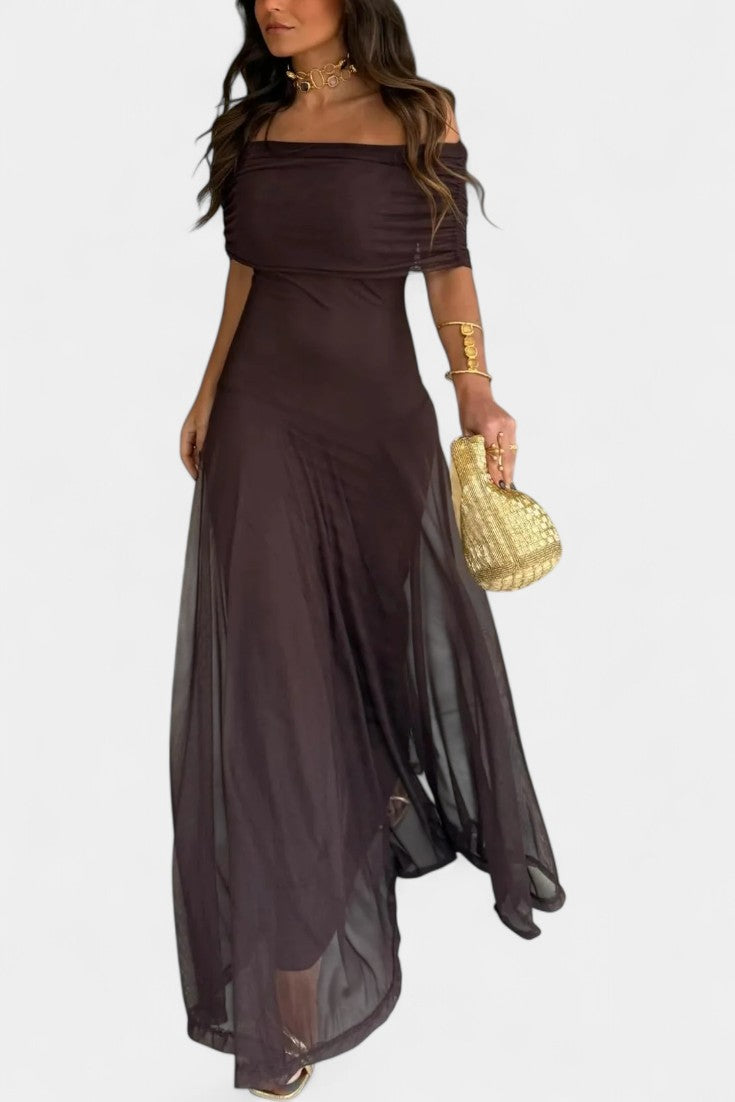 Vestido Maxi Tie-Dye de Un Hombro Jessamy