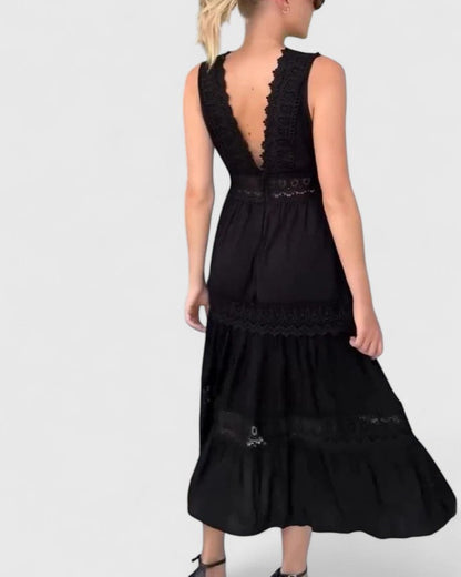 Odette | Women's Sleeveless V Neck Summer Dress