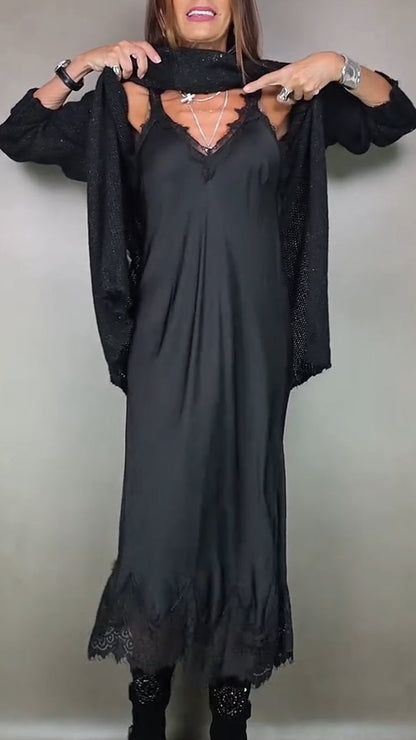 Jesika - Maglione Lungo Elegante Con Abito