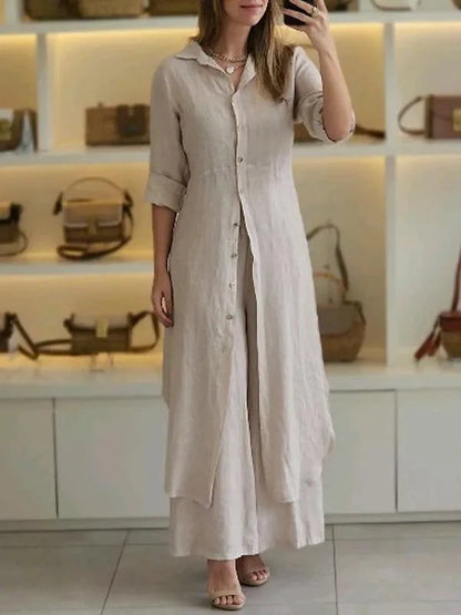 Delilah - Breathable Two Piece Summer Linen Set
