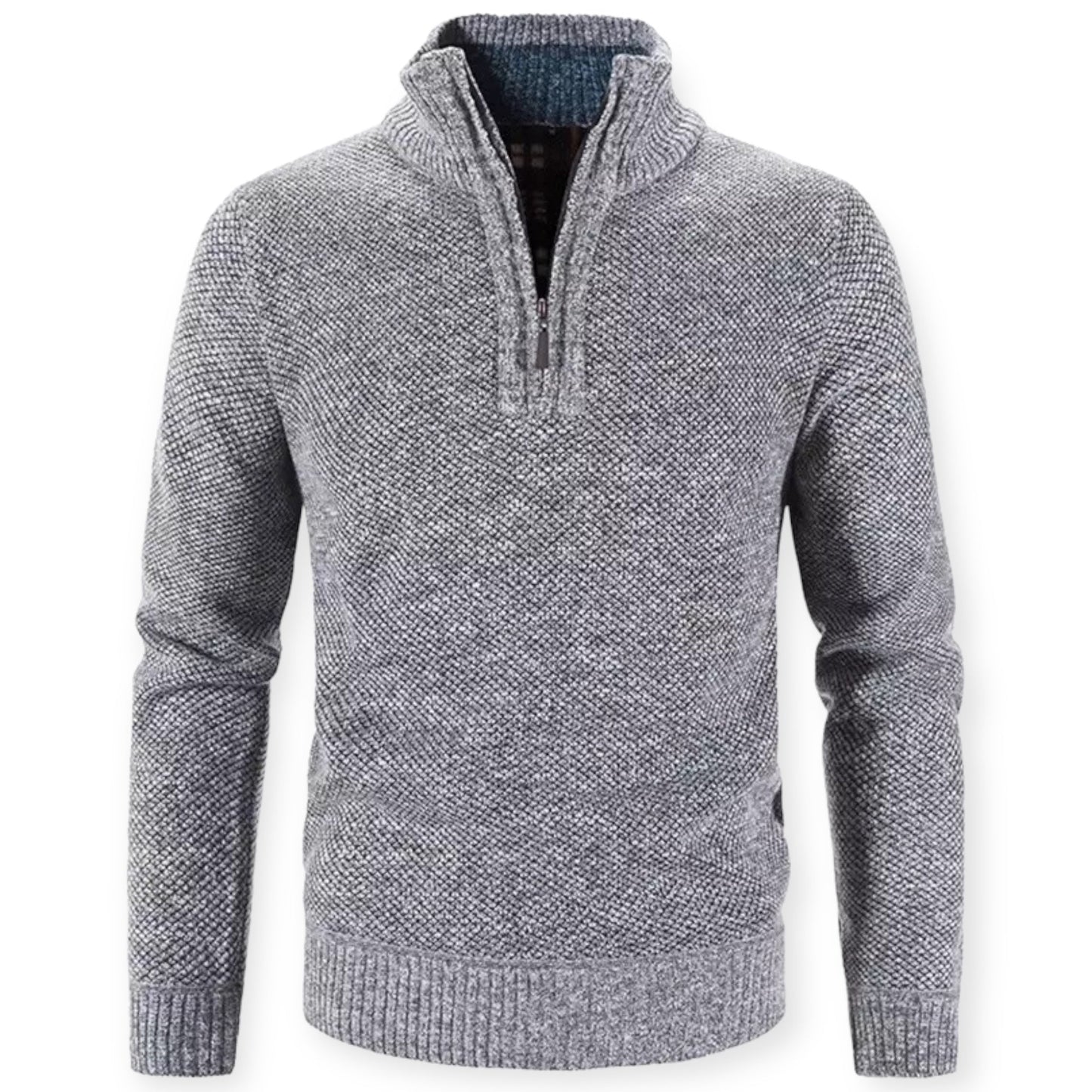 Stilvoller Herrenpullover mit Halbem Reißverschluss – SummitCraft