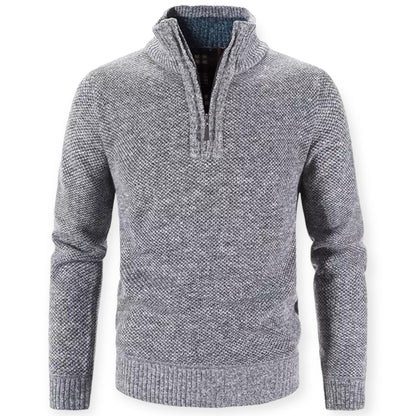 Stilvoller Herrenpullover mit Halbem Reißverschluss – SummitCraft