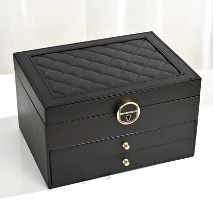Elegant Multi-Layer Jewelry Storage Box with Easy Access