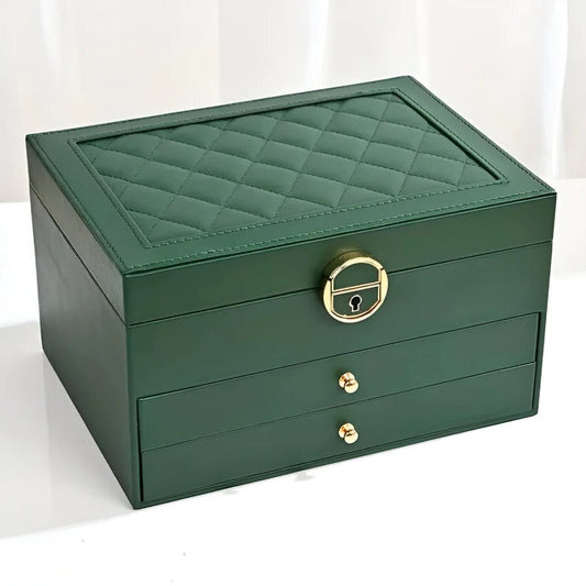 Elegant Multi-Layer Jewelry Storage Box with Easy Access