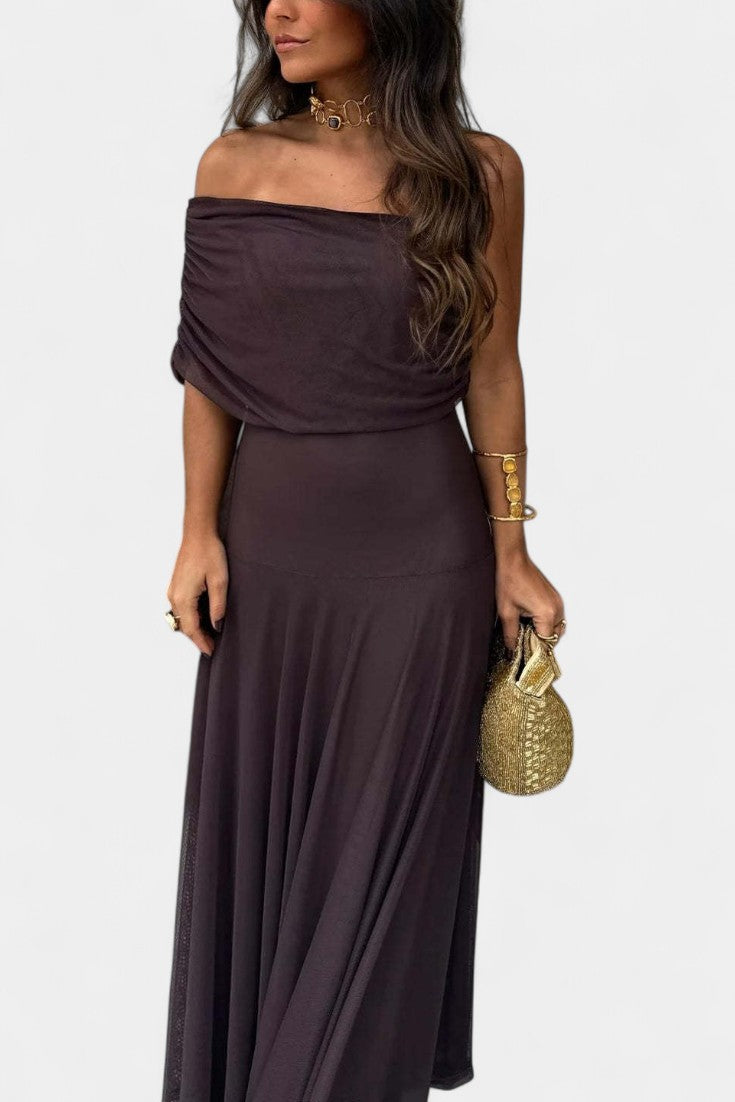 Vestido Maxi Tie-Dye de Un Hombro Jessamy