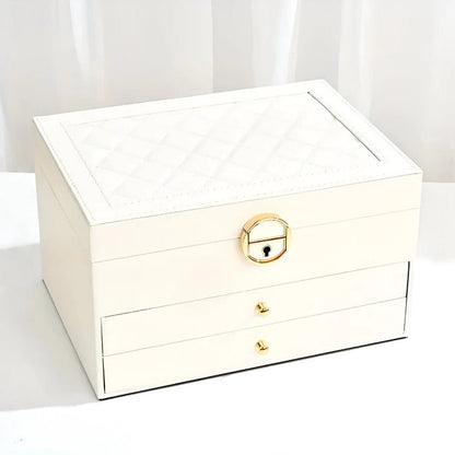 Elegant Multi-Layer Jewelry Storage Box with Easy Access
