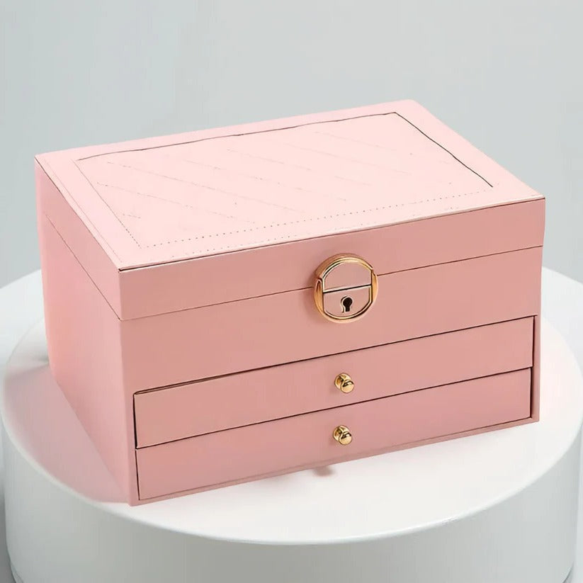 Elegant Multi-Layer Jewelry Storage Box with Easy Access