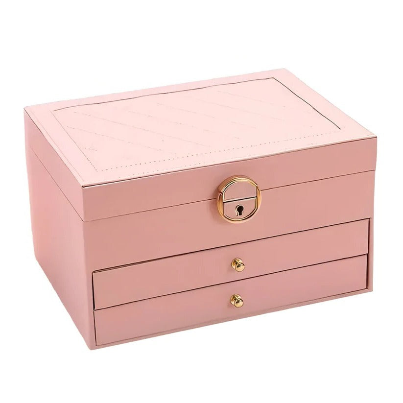 Elegant Multi-Layer Jewelry Storage Box with Easy Access