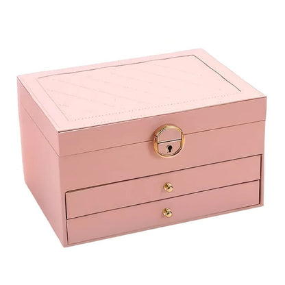 Elegant Multi-Layer Jewelry Storage Box with Easy Access