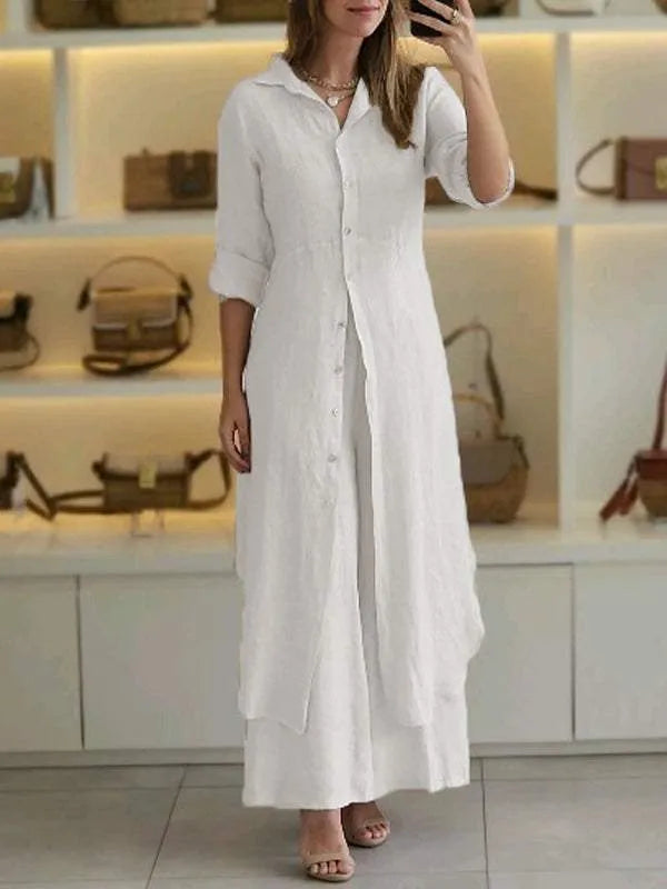 Delilah - Breathable Two Piece Summer Linen Set