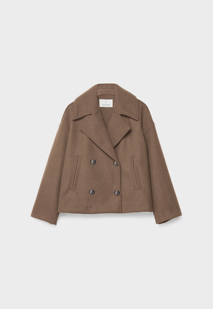 Silvane - Eleganter, Kurz geschnittener Trenchcoat mit Doppelreihe, Frühlingsmantel