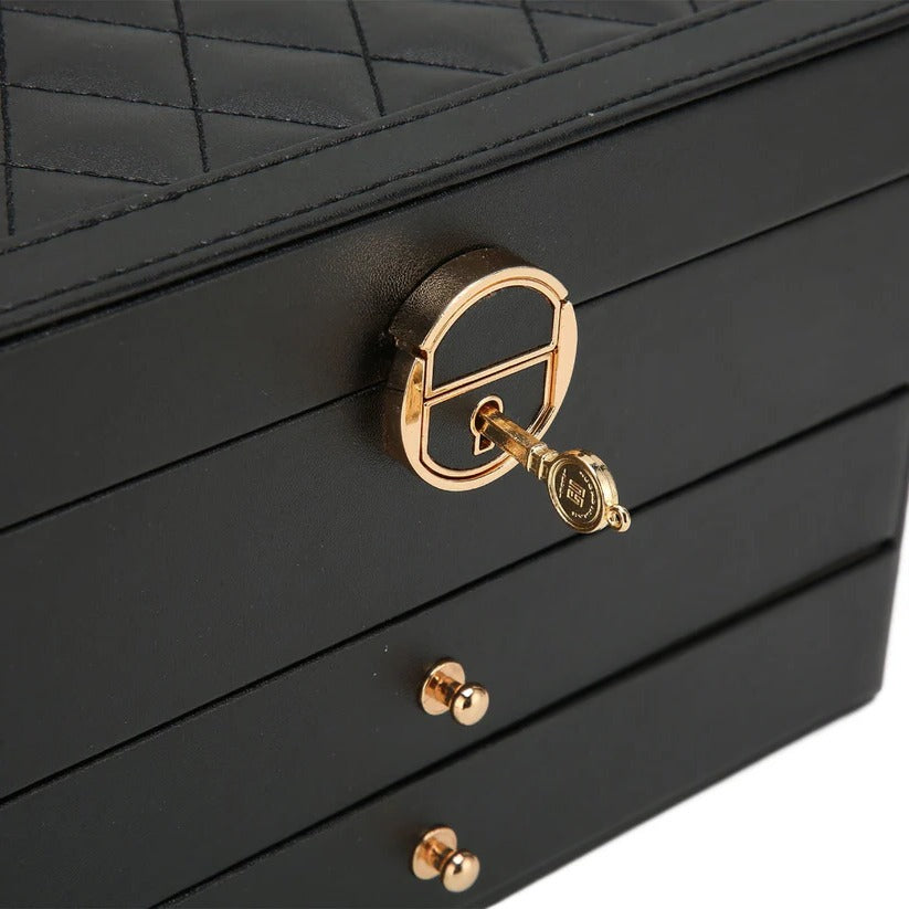 Elegant Multi-Layer Jewelry Storage Box with Easy Access