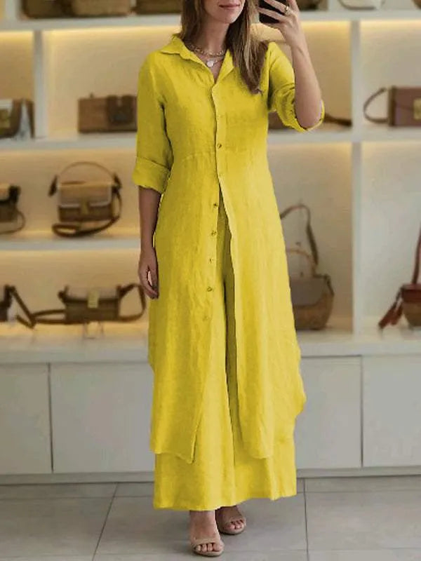 Delilah - Breathable Two Piece Summer Linen Set