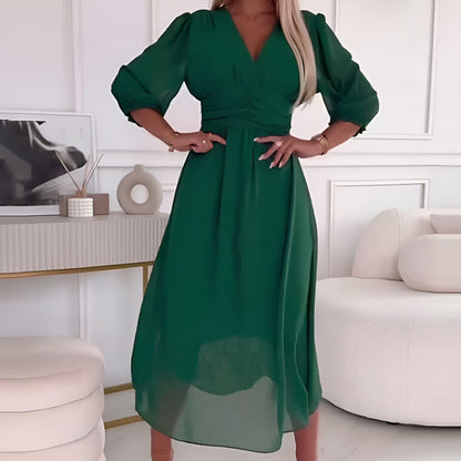 Anja | Vestido Midi de Manga Larga para Mujeres