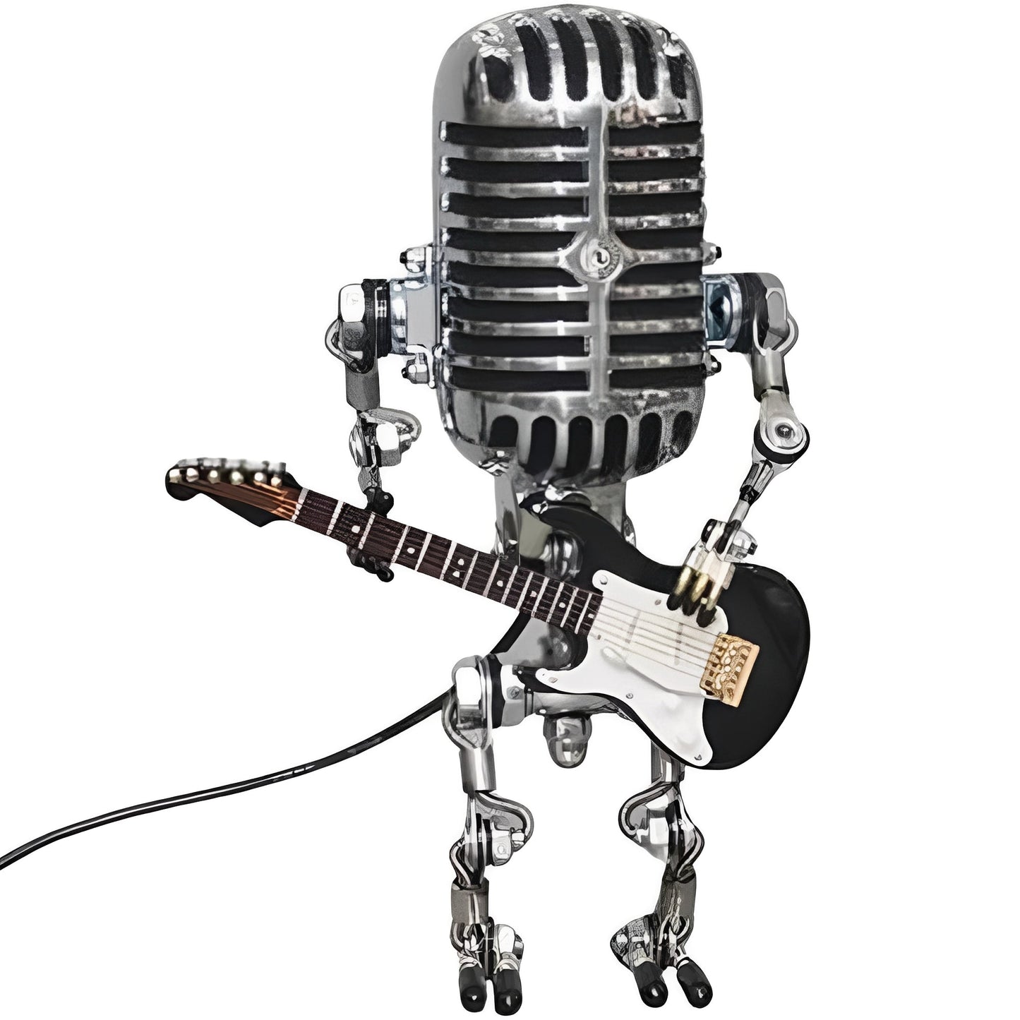 Vintage-Inspired Robot Desk Lamp with LED Glow