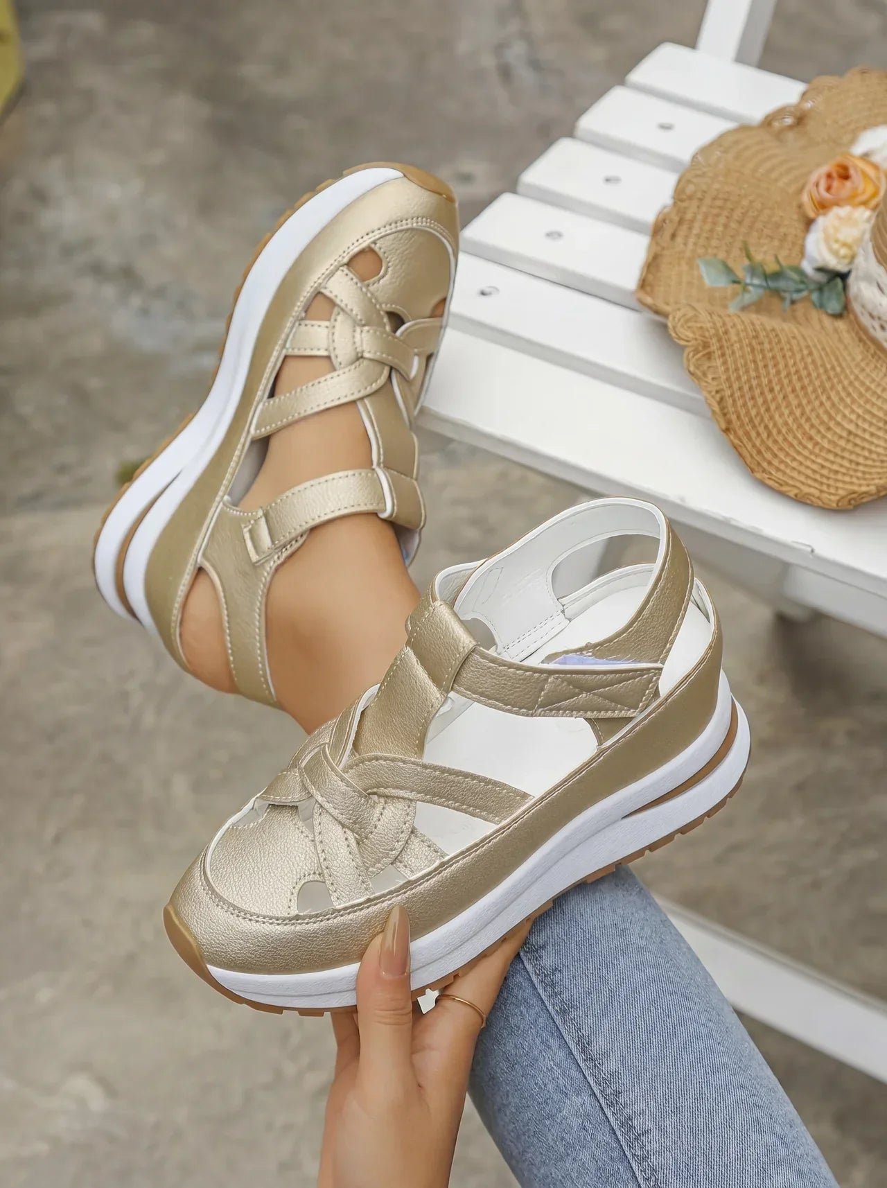 Duna | Sandales compensées confortables pour femme