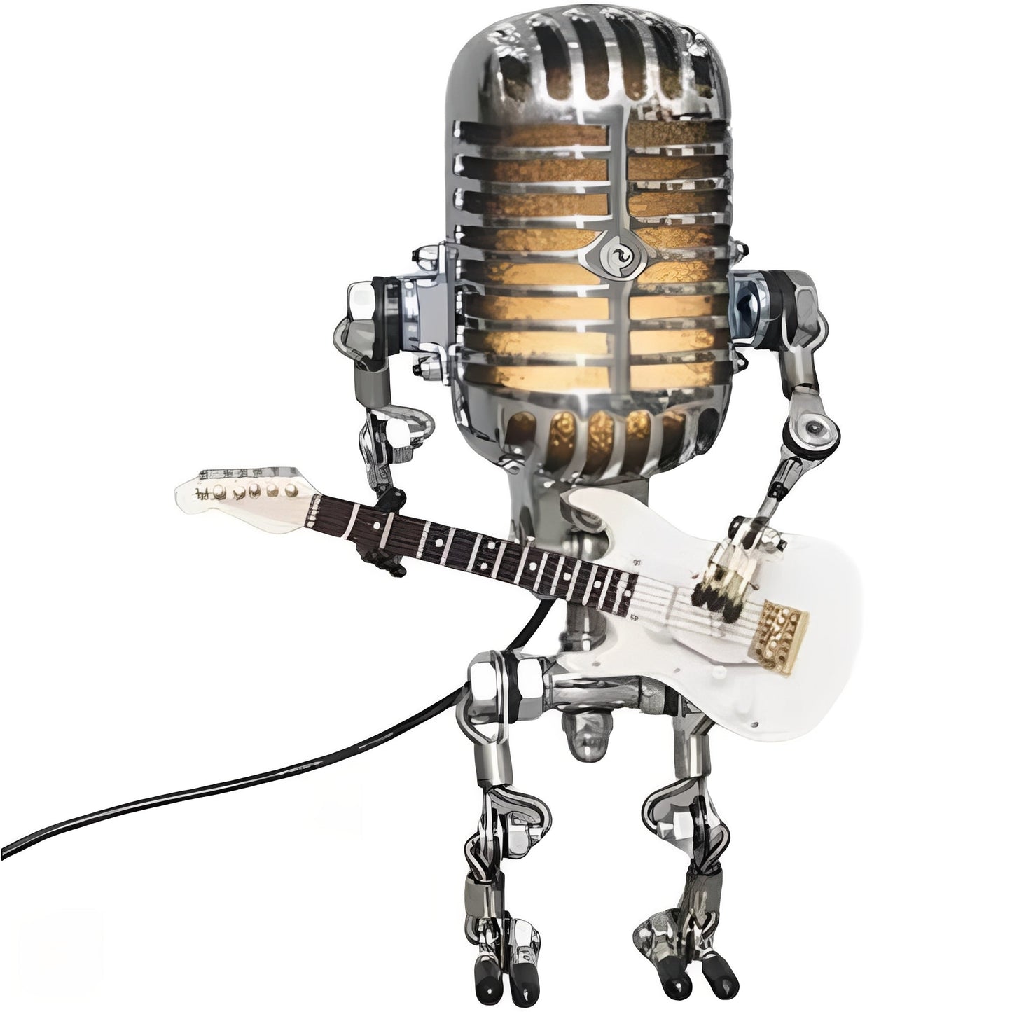 Vintage-Inspired Robot Desk Lamp with LED Glow