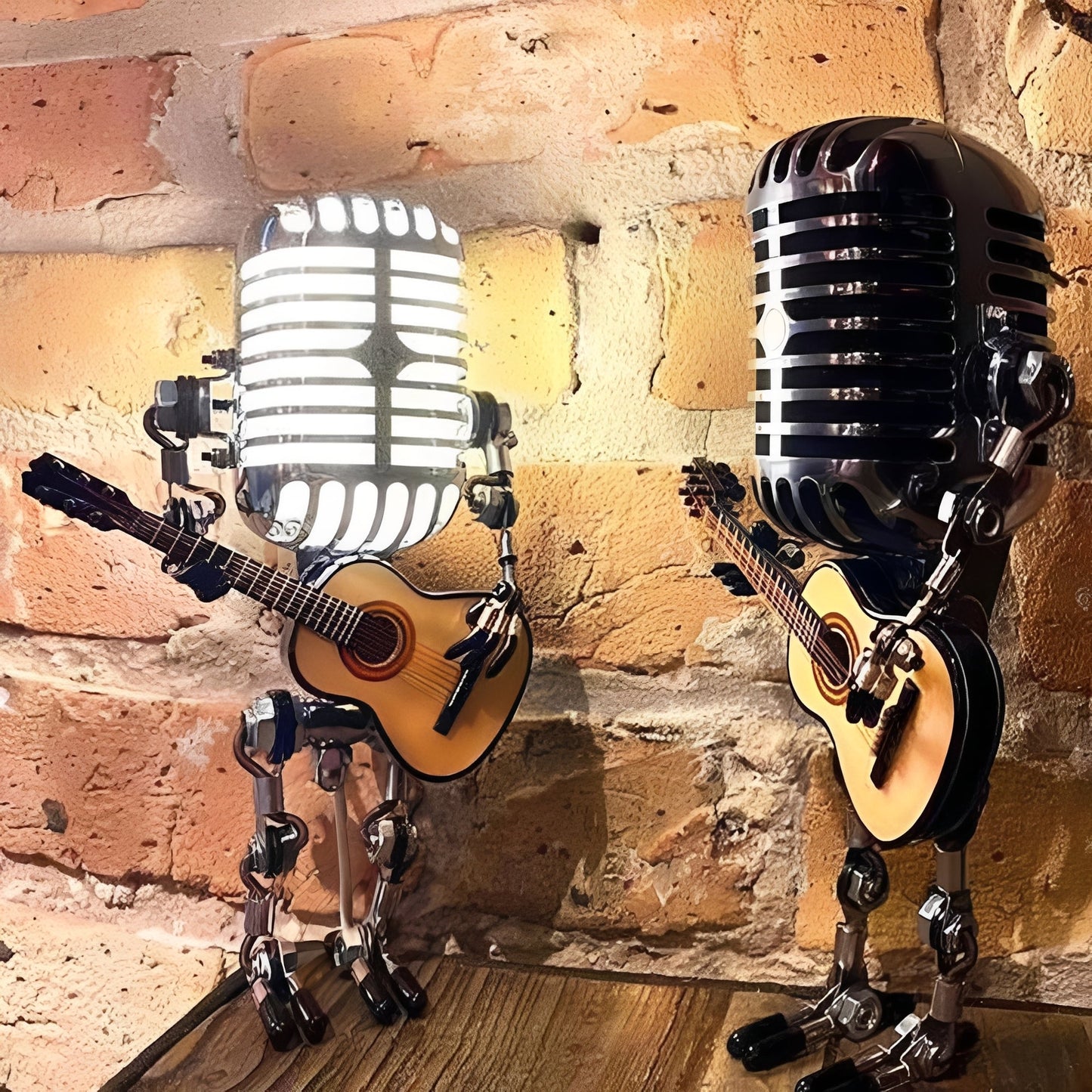 Vintage-Inspired Robot Desk Lamp with LED Glow