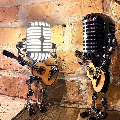 Vintage-Inspired Robot Desk Lamp with LED Glow