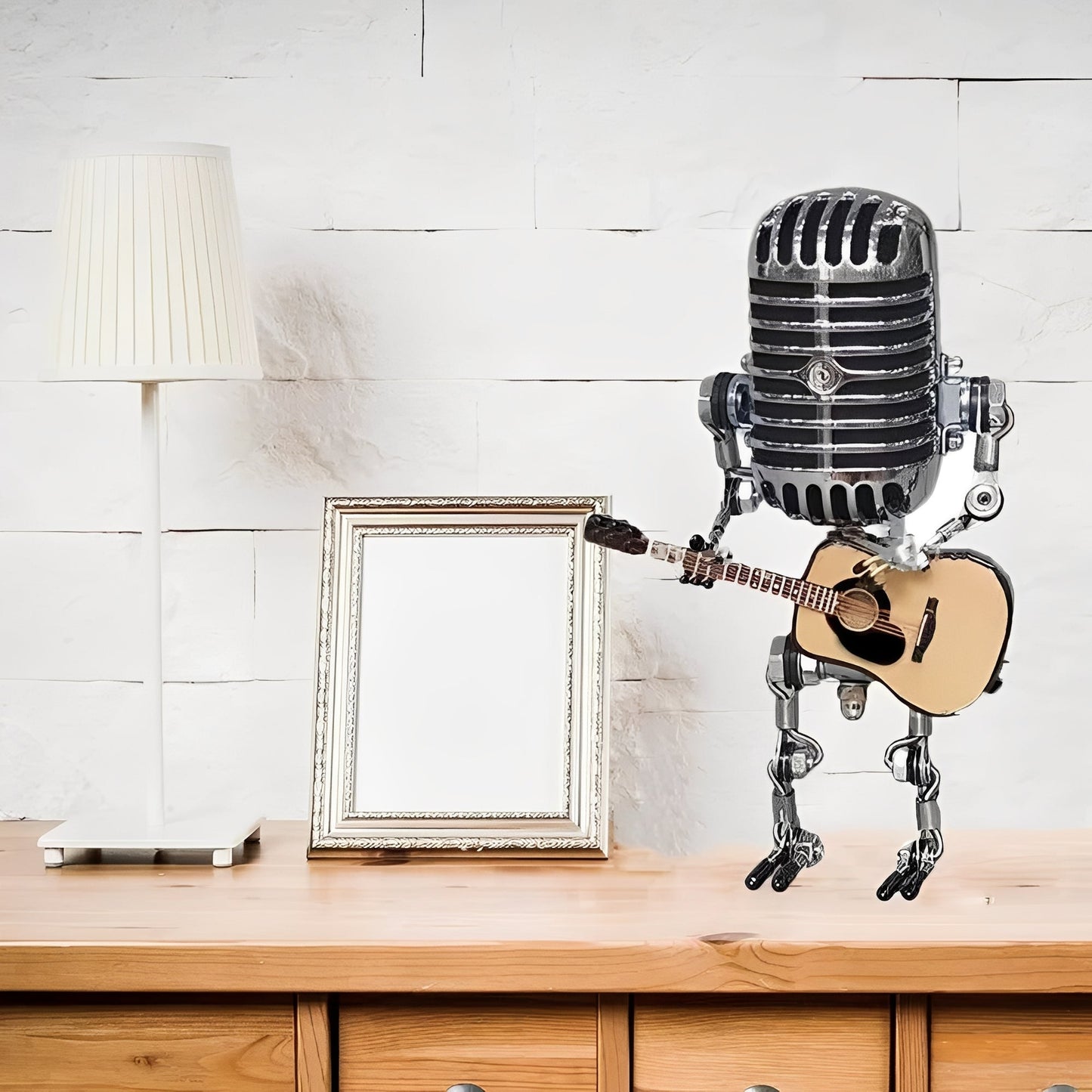 Vintage-Inspired Robot Desk Lamp with LED Glow