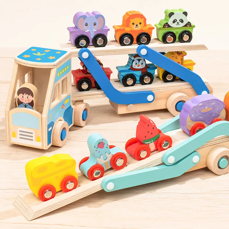 Houten vrachtwagen