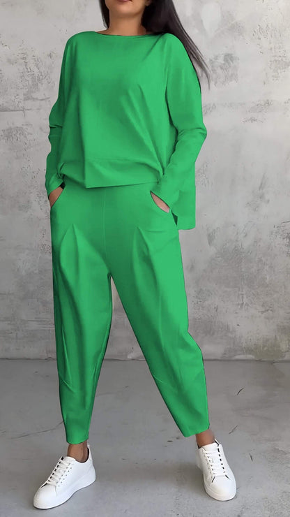 Ensemble deux pièces femme manches longues