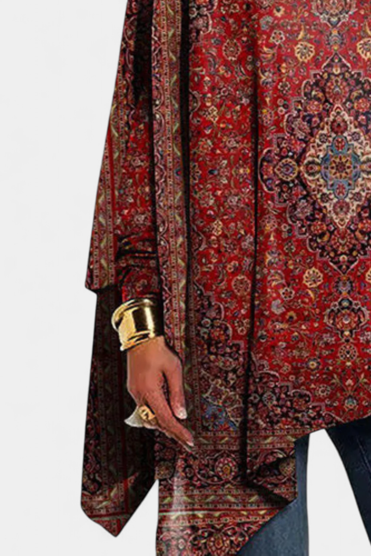 Amelia – Dámská oversized halenka s boho vzorem +